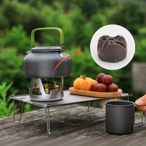 Mini Estufa de Butano Portátil para Acampar al Aire Libre, Equipo para Hervir Agua y Cocinar, Compacta, Ligera, con Deflector de Viento, 5-10min - Product Image 1