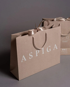 Sacchetti di carta stampati con marchio di abbigliamento personalizzato con il proprio logo sacchetti di carta per la spesa in cartone sacchetti regalo per piccole imprese - Product Image 4