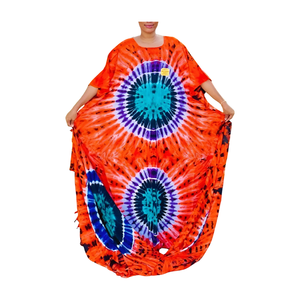 Women's Breathable Chiffon <b>Kaftan</b> Dress Maxi Asymmetrical Neckline Lace ODM Autumn Floor-Length Tops Tie Die Process Back - Product Image 1