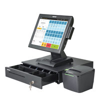 in stock hot sale factory Price desktop epos cash register All in one POS system with customer display