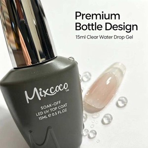 Mixcoco 15ml Top Coat Goutte d'Eau Cristalline UV LED Gel à Ongles Auto-Formant Effet Goutte de Rosée 3D Brillant Soak Off pour Salon de Manucure - Product Image 3