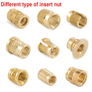 Brass Thread <span class=keywords><strong>Insert</strong></span> Nuts Đối Xứng Thu Nhỏ Chèn Với Có Khía - Product Image 2