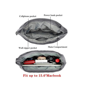 Sac fourre-tout de voyage Fuliya personnalisé avec logo imprimé, réutilisable, pour ordinateur portable, pour femmes, pour les vacances, les trajets domicile-travail, les courses, grande capacité - Product Image 5