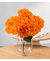 Ramo de 5 Hortensias de Seda Grandes, Múltiples Colores, Flores Artificiales en Florero, Listas para Decoración del Hogar, Bodas, Navidad, Resistentes al Agua