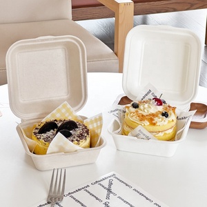 Caja de cartón desechable industrial roja para llevar, diseño de caja de almuerzo para picnic, para <span class=keywords><strong>sushi</strong></span>, snacks, postres, hamburguesas suaves y pasteles bento. - Product Image 5