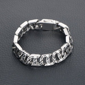 Pulsera romana de estilo europeo americano para hombre, brazalete geométrico de acero de titanio, joyería CE228 - Product Image 2
