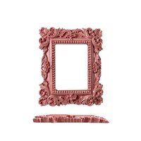 Mini cadre photo créatif DIY de style baroque européen, en résine naturelle colorée, pour présentation de bijoux et bagues, accessoire de photographie et cadre décoratif