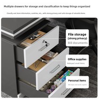 LBZ-151X Ensemble bureau et chaise de direction moderne et simple avec tiroirs de rangement, poste de travail individuel pour usage domestique et informatique