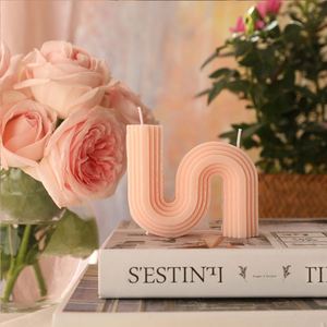 Nuevas velas aromáticas geométricas, fragancia para el hogar estilo S pequeño regalo fresco accesorios de fotografía creativos decoración/ - Product Image 3