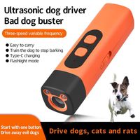 Répulsif à ultrasons pour chiens, haute puissance, portable, avec lumière LED clignotante, chasseur de chiens, autodéfense, gadget anti-aboiement pour extérieur