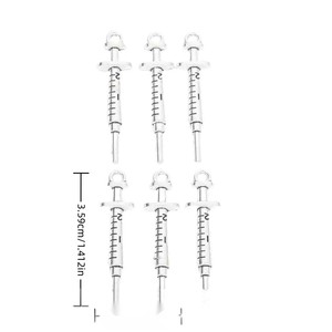 Pendentif <span class=keywords><strong>Aiguille</strong></span> de <span class=keywords><strong>Seringue</strong></span> en Alliage d'Argent Vieilli, Breloque Médicale pour Infirmière, Idéal pour Cordon de Remise de Diplôme - Product Image 1