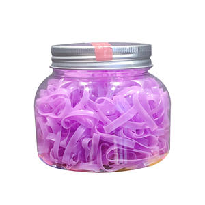 400 adet tatlı kalınlaşmış plastik saç bağları kutusu elastik Hairbands için çocuklar için şeker renkli lastik bantlar saç halat kızlar Headdress - Product Image 6