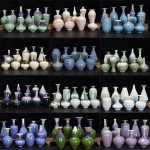 Vaso Piccolo Vintage in Ceramica HC063 con Effetto Forno per Decorazione Scaffale, Composizioni Floreali Secche, Ornamento da Scrivania e Ufficio - Product Image 2