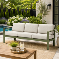 Ensemble de canapés de conversation en aluminium pour l'extérieur, mobilier de jardin moderne, résistant à l'eau, pour la terrasse, le jardin, le bord de la piscine, sièges de détente