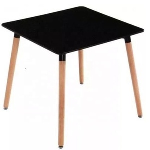 Mesa Cuadrada 80x80 <span class=keywords><strong>Negra</strong></span> Mesa MDF - Product Image 1
