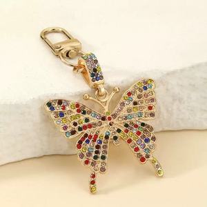 Butterfly Keychains Rhinestone Crystal Zinc Alloy Carabiner <b>Charm</b> Fashion Trend Luxury Bag Accessory - Product Image 2