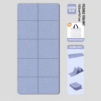 Tapis de yoga TPE pliable, tapis d'entraînement antidérapant, tapis d'exercice pour la maison