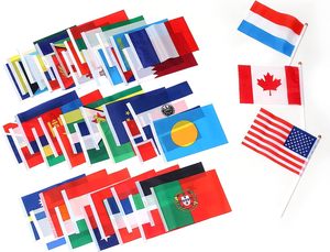 200 pays, drapeaux nationaux à agiter à la main pour les événements sportifs, drapeaux personnalisés, différents pays, drapeaux à agiter à la main de Palestine - Product Image 3