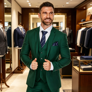 Ensemble de costume 3 pièces pour <span class=keywords><strong>homme</strong></span> 2026 : Blazer + Gilet + Pantalon, <span class=keywords><strong>Tenue</strong></span> de <span class=keywords><strong>mariage</strong></span> professionnelle européenne et américaine, Vêtements de cérémonie d'affaires - Product Image 2