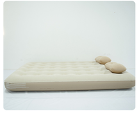 Matelas pneumatique floqué portable avec pompe de gonflage rapide intégrée, pliable, imperméable, pour la maison et le camping