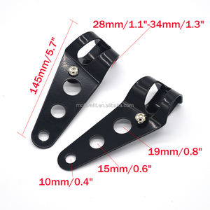 RTS Lampu Depan Sepeda Motor 6.5 Inci, Braket Lampu Depan Sepeda Motor LED DRL Moto untuk Harley Sportster Angel Ring Hi & <span class=keywords><strong>Lo</strong></span> Beam Bulb Lampu LED - Product Image 4