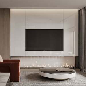 Meuble TV flottant pour salon, chambre à coucher, design d'affichage, meuble de luxe, meuble TV en bois, meuble TV laser - Product Image 2