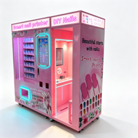 Distributeur automatique intégré avec photomaton, paiement par pièces et QR, équipement d'impression d'autocollants DIY, modèle CZ-V087, capacité de 90 unités