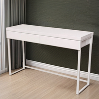 Bureau de travail en PC blanc convertible de haute qualité, personnalisable, avec rangement, 2 tiroirs en bois, table compacte pour ordinateur portable, certifié ISO pour