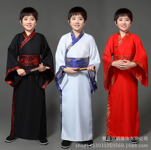 Ecowalson أطفال أولاد بنات ملابس صينية قديمة Hanfu ملابس تنكرية أزياء هالوين ملابس أطفال صينية تقليدية - Product Image 3