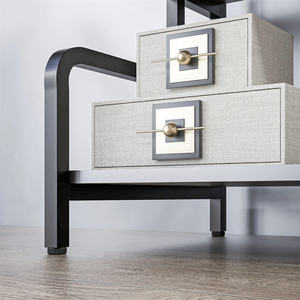 DB Soporte de impresora de 3 niveles de metal independiente Soportes y bastidores de almacenamiento negros - Product Image 6