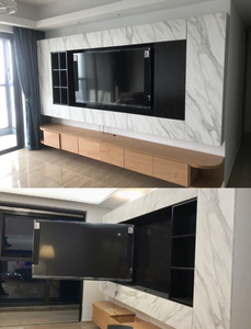 Support mural <span class=keywords><strong>pour</strong></span> téléviseur à mouvement complet électrique, <span class=keywords><strong>bras</strong></span> pivotant motorisé, 160 degrés, charge de 45 kg, 32-70 pouces, <span class=keywords><strong>pour</strong></span> salon, gain de place - Product Image 6