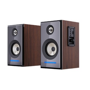 CA Powered-altavoz estéreo Hifi para portátil, estantería de madera 2,0 con dientes azules - Product Image 1