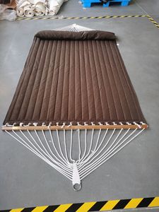 Heavy Duty 550LBS capacità <span class=keywords><strong>marrone</strong></span> trapuntato <span class=keywords><strong>amaca</strong></span> con spalmatore bar e cuscino rimovibile per esterno - Product Image 3