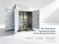 Grande chambre de séchage de fruits à pompe à chaleur de type chariot pour usine de transformation de chips de fruits