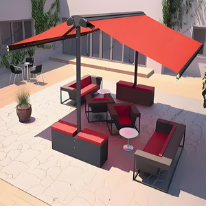 Toldo de aluminio retráctil de doble cara moderno personalizado <span class=keywords><strong>para</strong></span> jardín al aire libre, toldo de mariposa decorativo <span class=keywords><strong>para</strong></span> <span class=keywords><strong>terraza</strong></span> y restaurante - Product Image 4