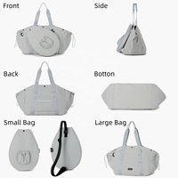 Sac de sport de tennis pour femmes sac de sport en nylon durable fourre-tout de sport portable avec design lavable