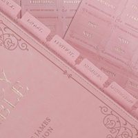 Onglets de Bible personnalisés avec logo Nkjv, grand format, dorés à chaud rose