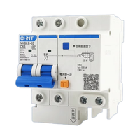 Disjoncteur miniature Chint NXBLE-63 RCBO/RCCB avec protection contre les fuites de 6 kA, 1P+N, 2P, 3P, 4P