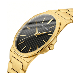 Reloj de Cuarzo para Hombre HANNAH MARTIN con Correa de Acero Inoxidable, Juego de Reloj para Regalo con Caja, 6.8MM Ultra Delgado, Montre Pour Homme - Product Image 1