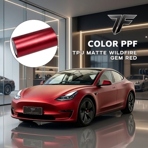 Película de Protección de Pintura (PPF) TPU Mate Color Rojo Fuego, con Protección Antiarañazos y Autoregeneración para Carrocería - Product Image 1