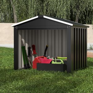 Cobertizo de almacenamiento pequeño para exteriores de utilidad metálica para patio trasero, jardín, patio, césped, casa para mascotas - Product Image 1