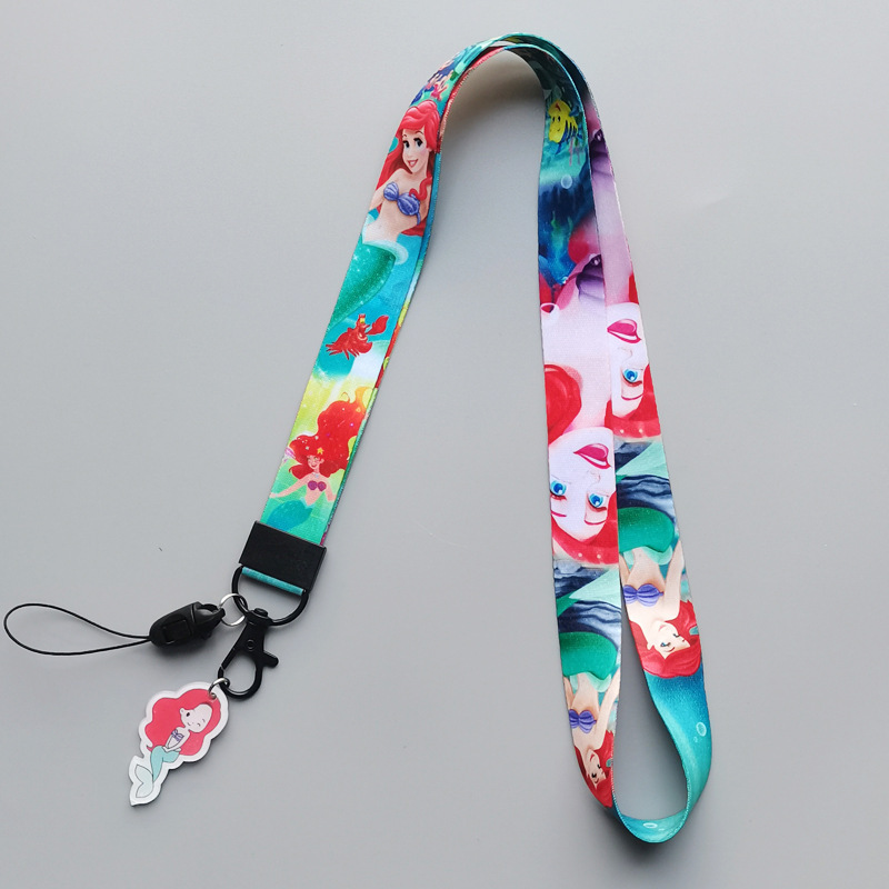 Lovely Cartoon Princess Snow White Ariel Lanyards Anti-Lost Portable Phone Neck Lanyard Wholesale Custom Accessories Lanyards Image 5