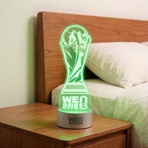 Lampe LED en acrylique Coupe du Monde <span class=keywords><strong>FIFA</strong></span> 2026, Veilleuse à couleurs changeantes, Cadeau, Vente en gros, Décoration lumineuse personnalisée pour bureau de supporter de football - Product Image 5