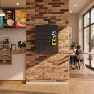 Borne de recharge rapide JUN 6 Bay pour téléphones, distributeur automatique avec lecteur de carte de crédit Nayax - Product Image 1