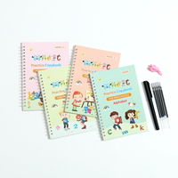 Encre réutilisable, 5 recharges, porte-stylo, cahier d'écriture, cahier de pratique des mathématiques avec stylo, ensemble de stylos Sank Magic Book