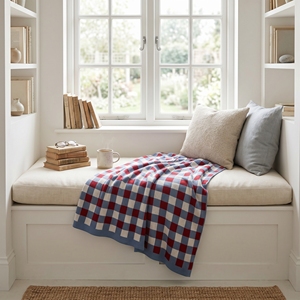 <span class=keywords><strong>Plaid</strong></span> rétro à carreaux pour canapé, couverture décorative douce et chaude en tricot, couverture <span class=keywords><strong>de</strong></span> voyage pour sieste, couverture <span class=keywords><strong>de</strong></span> canapé vintage à carreaux <span class=keywords><strong>de</strong></span> Noël - Product Image 5