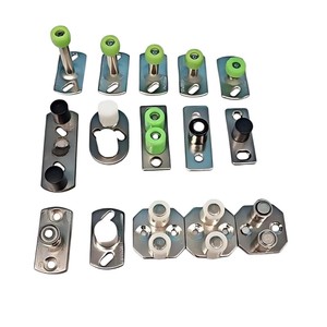 Kit de roulettes de guidage inférieures pour <span class=keywords><strong>porte</strong></span> <span class=keywords><strong>coulissante</strong></span>, <span class=keywords><strong>guide</strong></span> de <span class=keywords><strong>porte</strong></span> à montage au sol avec roulement, kit anti-oscillation - Product Image 3