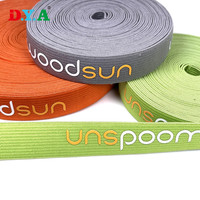 Élastique tricoté en polyester personnalisé avec logo imprimé coloré pour vêtements et confections – Vente en gros directe usine