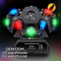 Luces Móviles de Cabeza con Haz de 18*12W LED 4en1 DMX512 RGBW, Luz de Escenario con 3 Cabezas de Haz Láser para KTV, DJ, Discoteca, Fiestas, Iluminación Láser