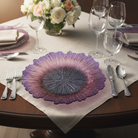Meistverkaufte 13-Zoll Luxus-Ladeplatten aus strapazierfähigem Kunststoff, wiederverwendbar, mit individuellem Muster für Zuhause, Hotel, Hochzeit, Geburtstag, Abendessen